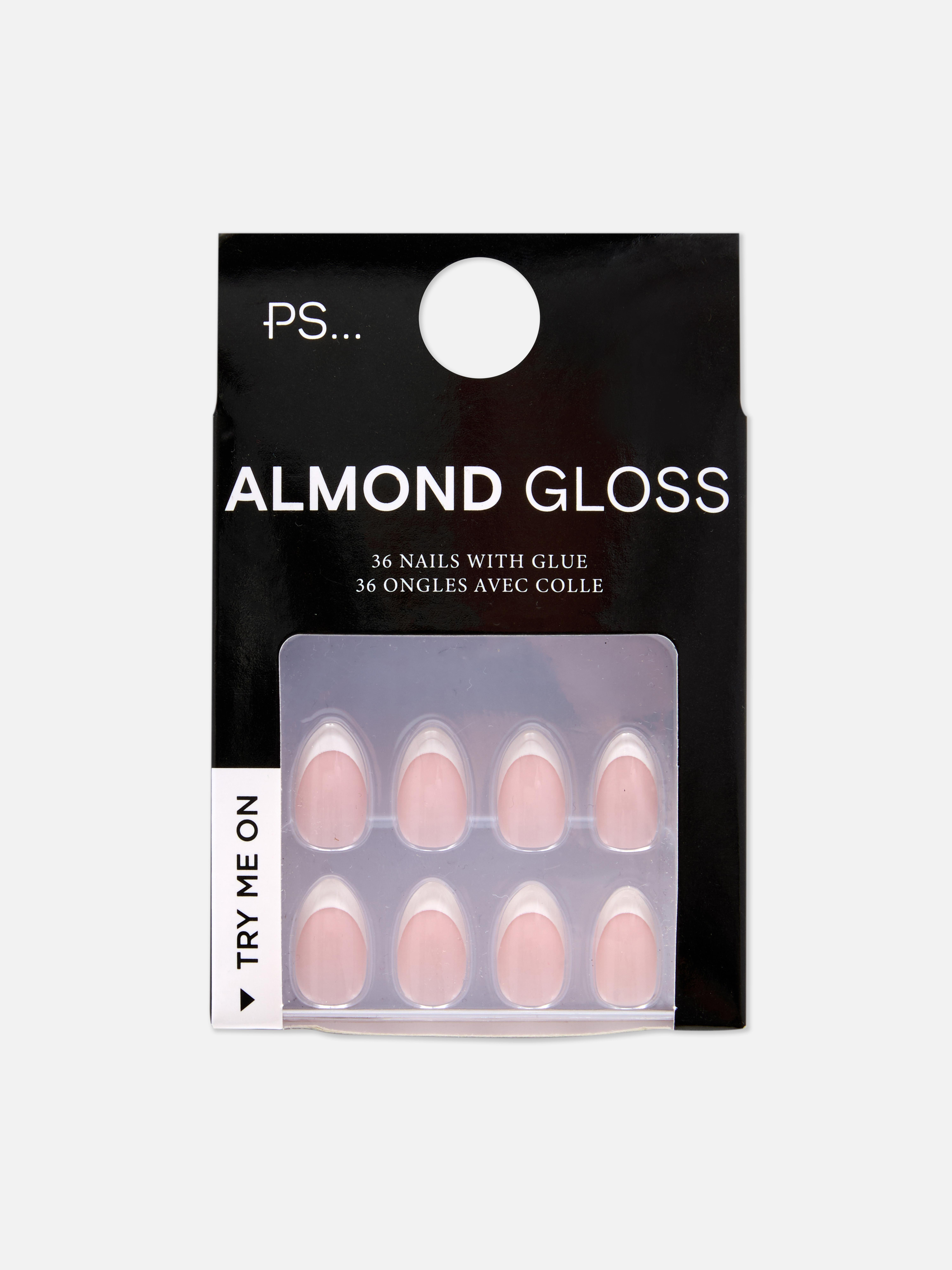 PS... French Tip Almond Gloss False Nails