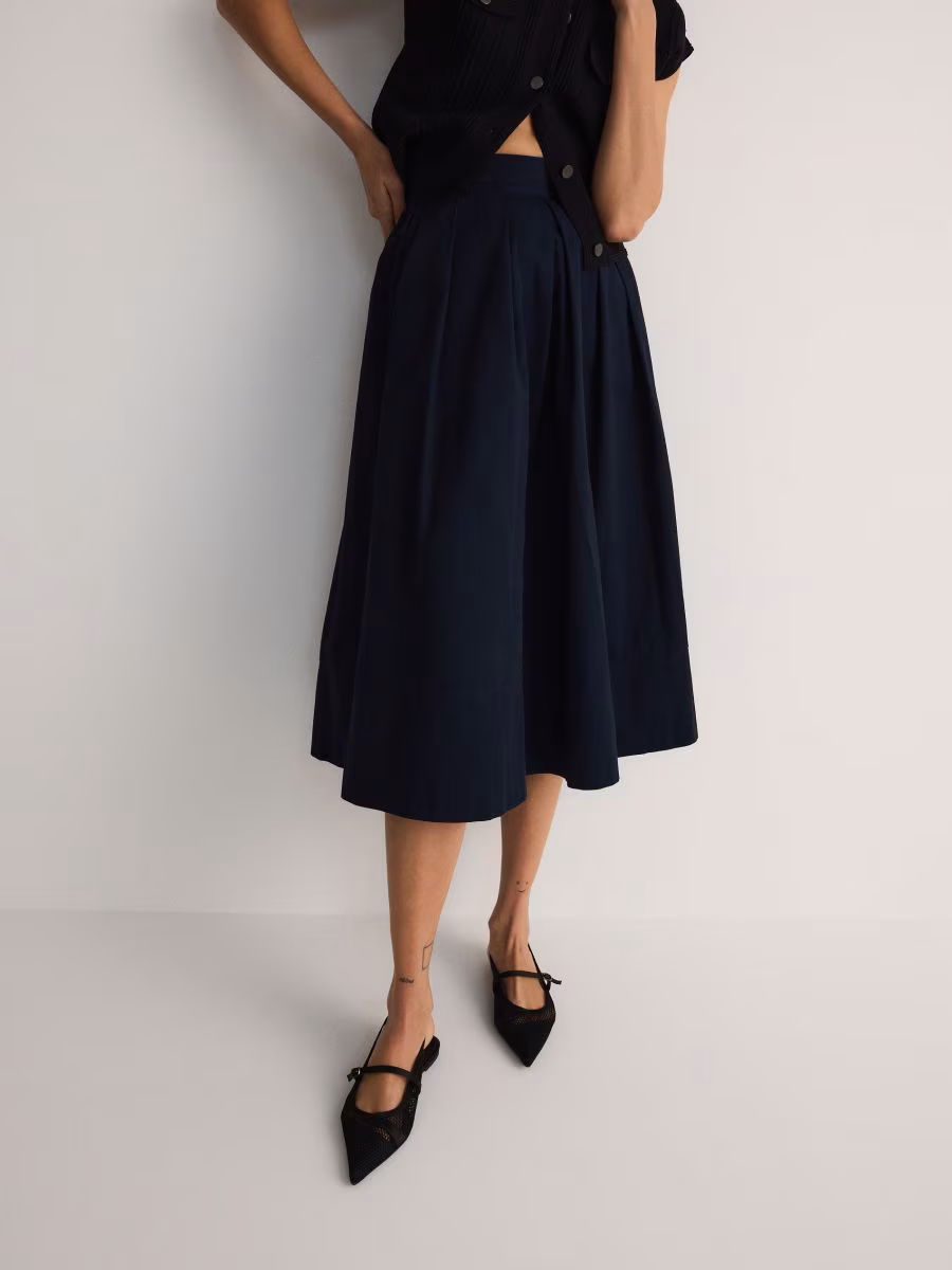 Flared Midi Skirt