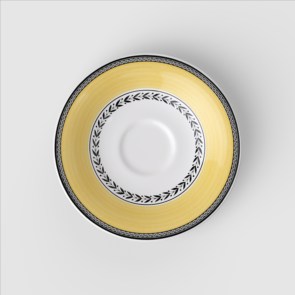 Audun Coffee cup saucer - Multi-colored, 6.6'', Premium Porcelain