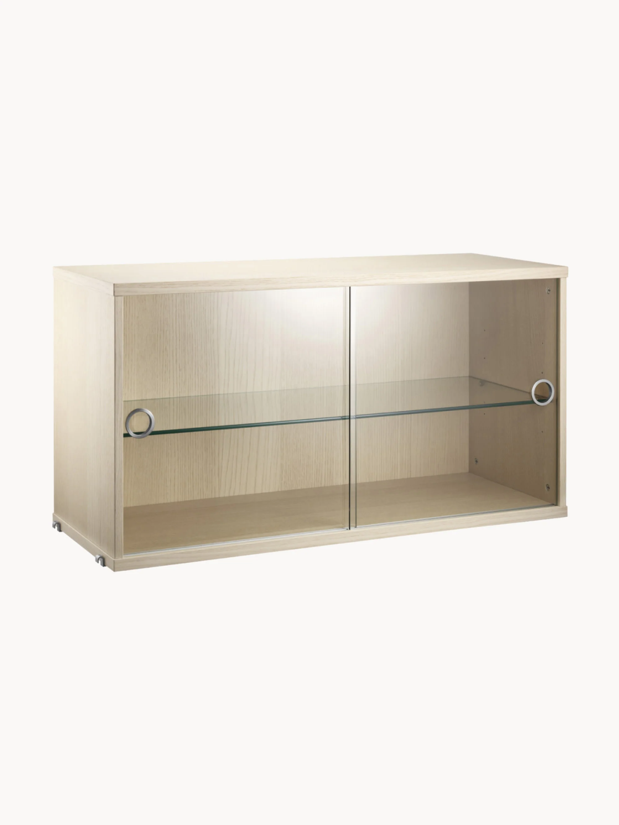 Vitrinen-Schrankelement String System mit Schwenktüren, B 78 x T 30 cm