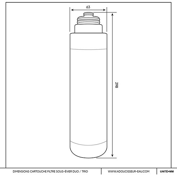 Cartouche Filtre Déminéralisant Ft89 Pour Filtre Sous évier Duo Et Trio Uf