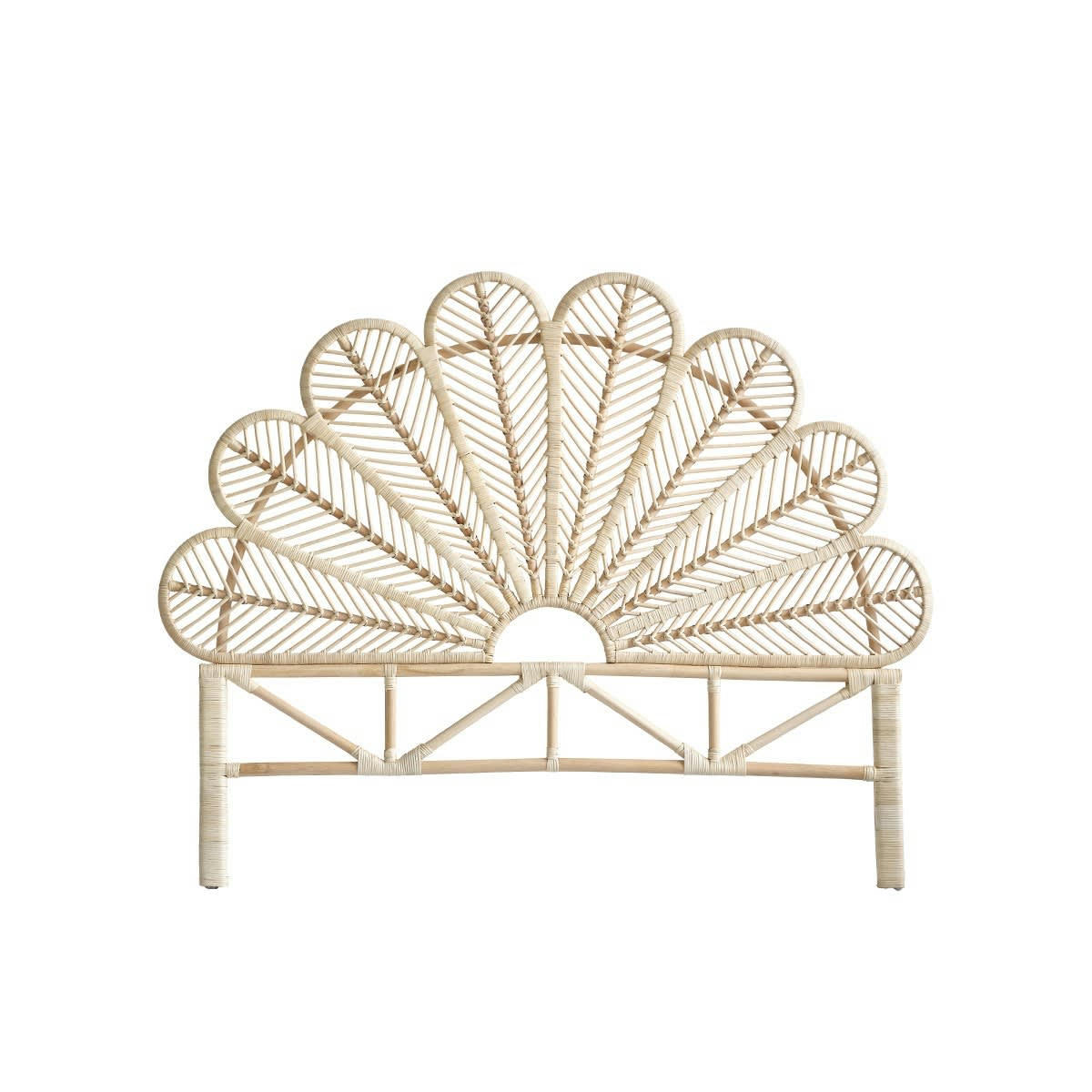 BOHO - Tête de lit bohème en rotin L140