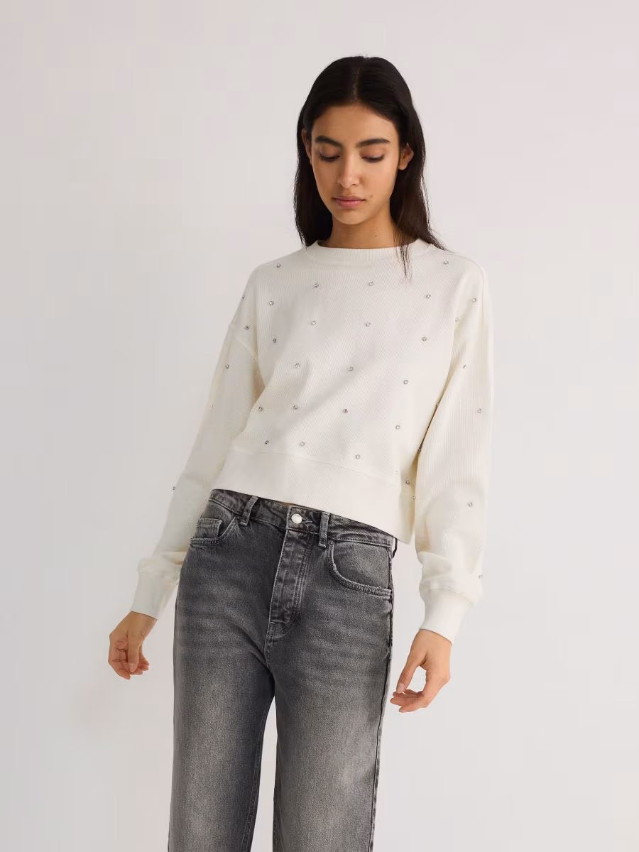 Cotton Sweatshirt With Appliqu&Eacute;S