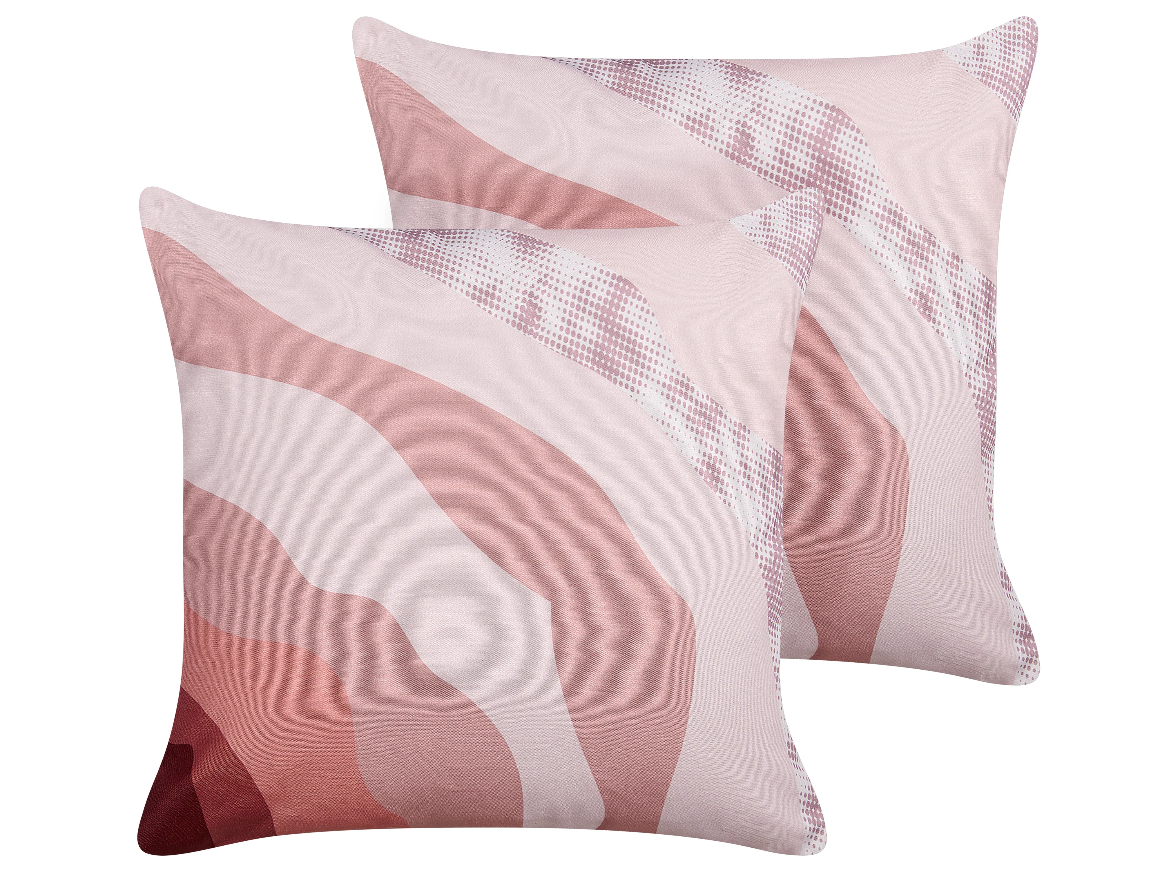 Set of 2 Outdoor Cushions CAMPEI Abstract Pattern 40 x 60 cm Pink