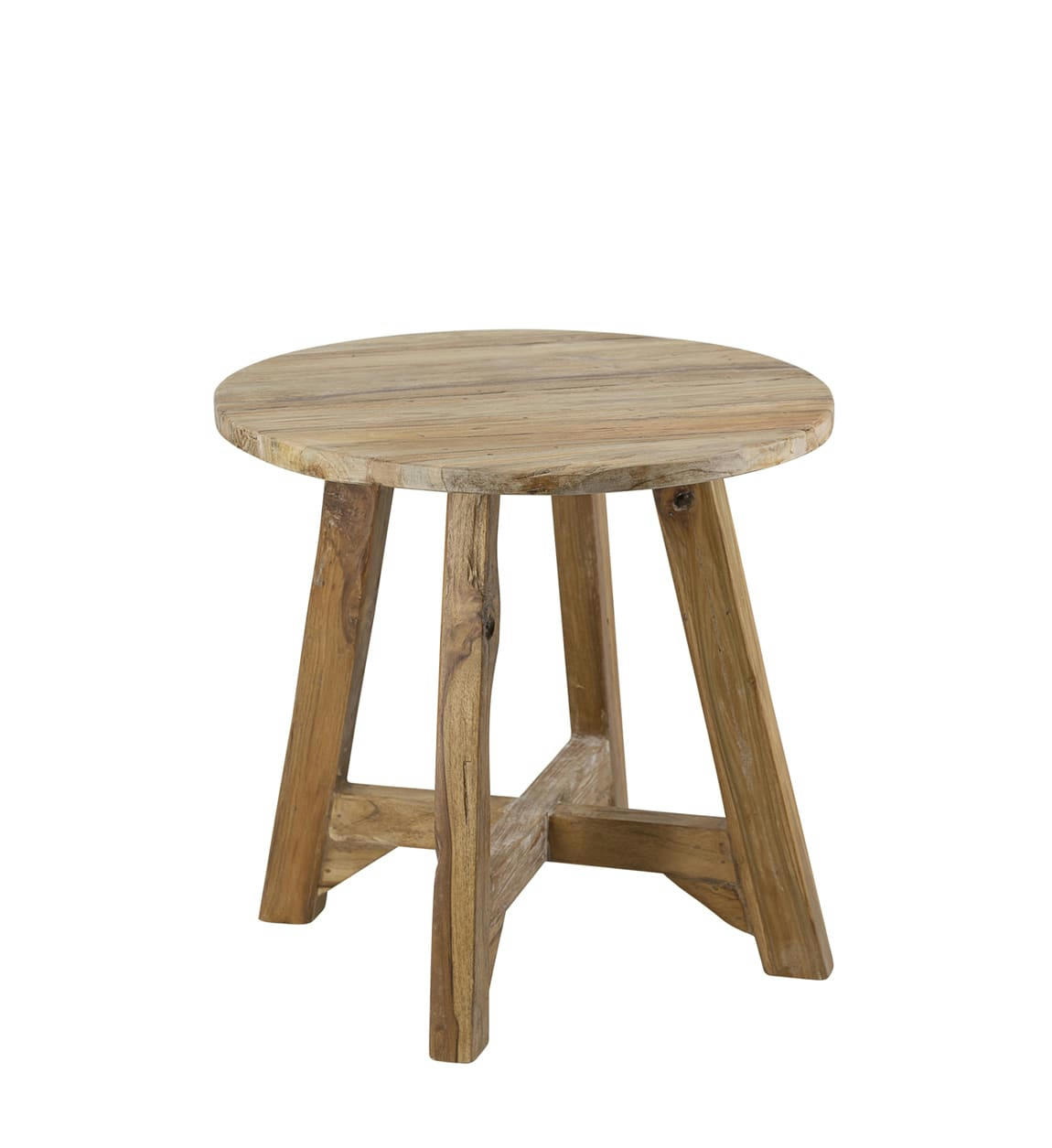 - Table basse en teck naturel Ø 50 cm