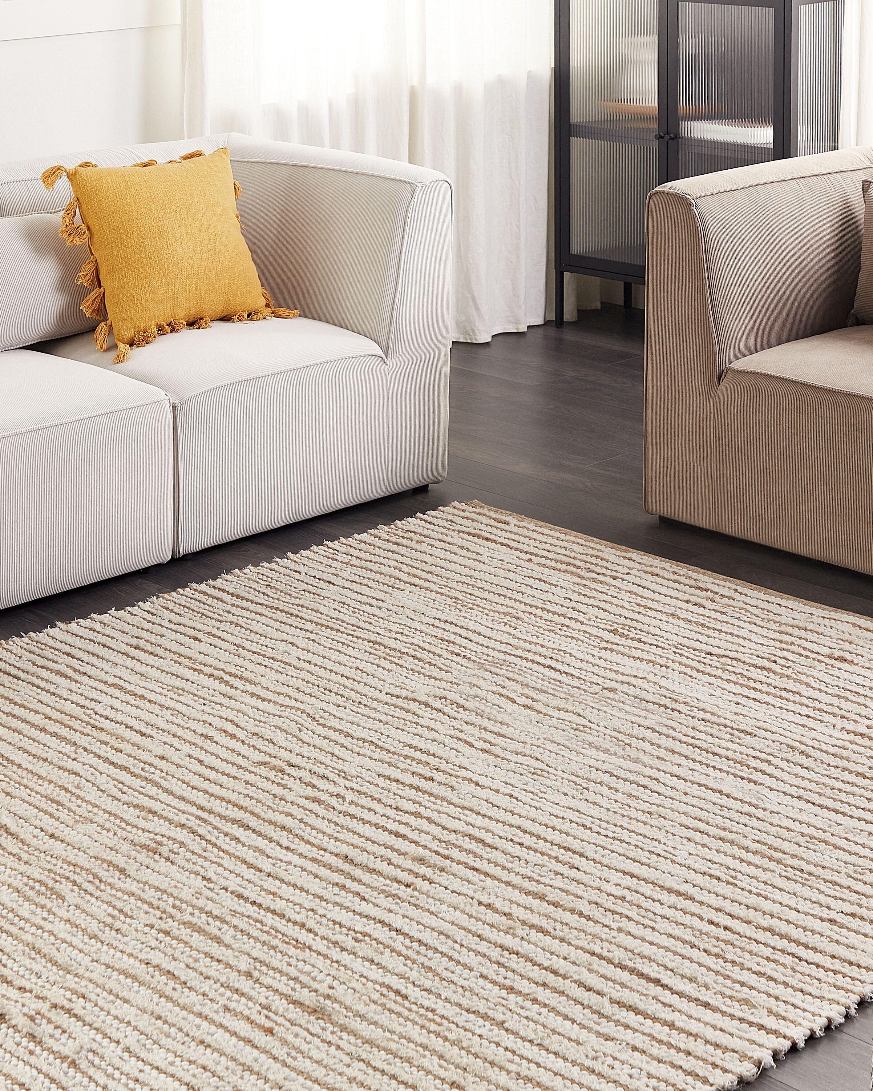 Rug BARKHAN Beige 300 x 400 cm Cotton