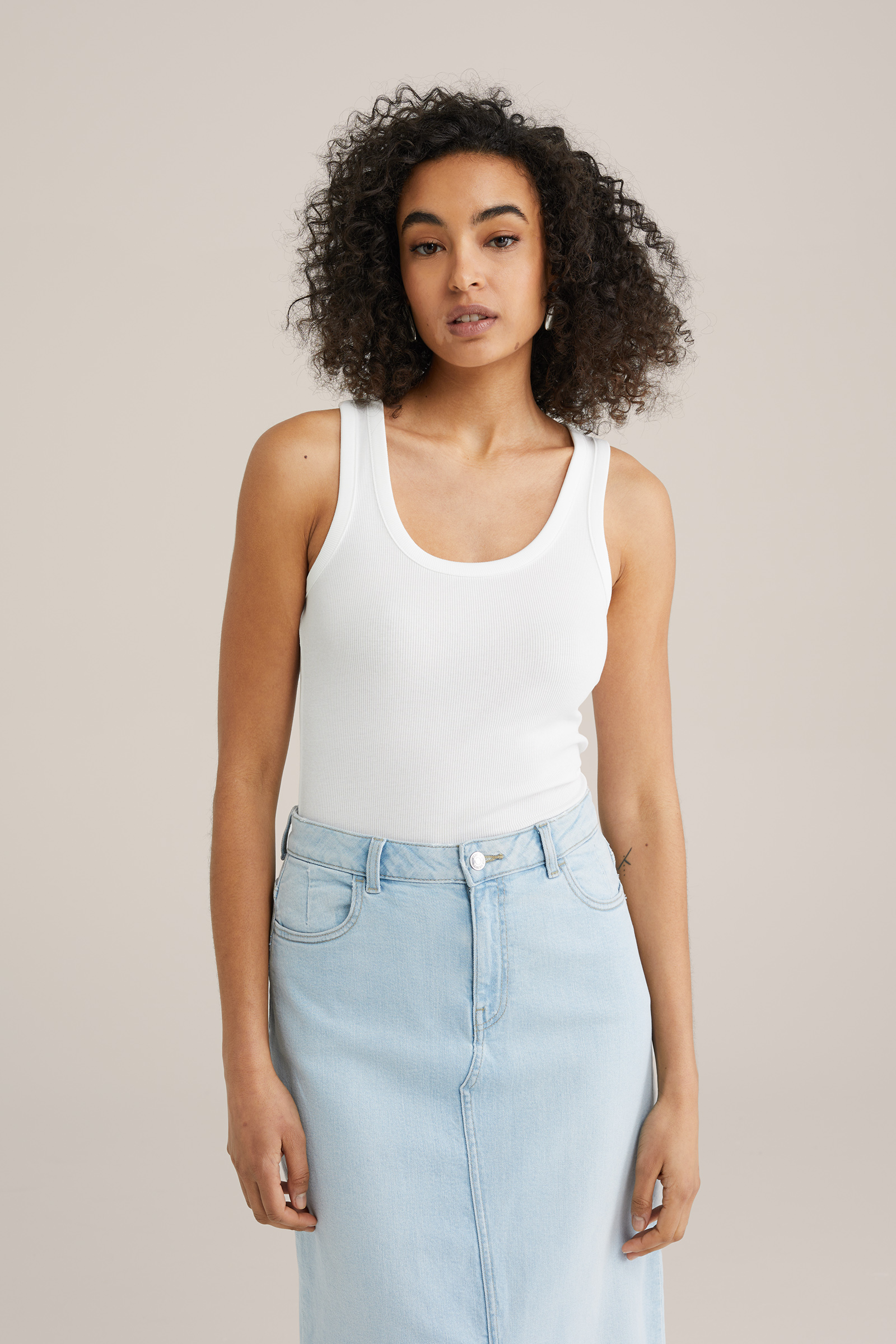 Dames singlet van katoen