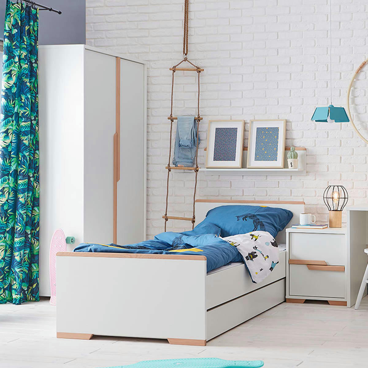 SNAP - Lit junior 90x200 blanc naturel