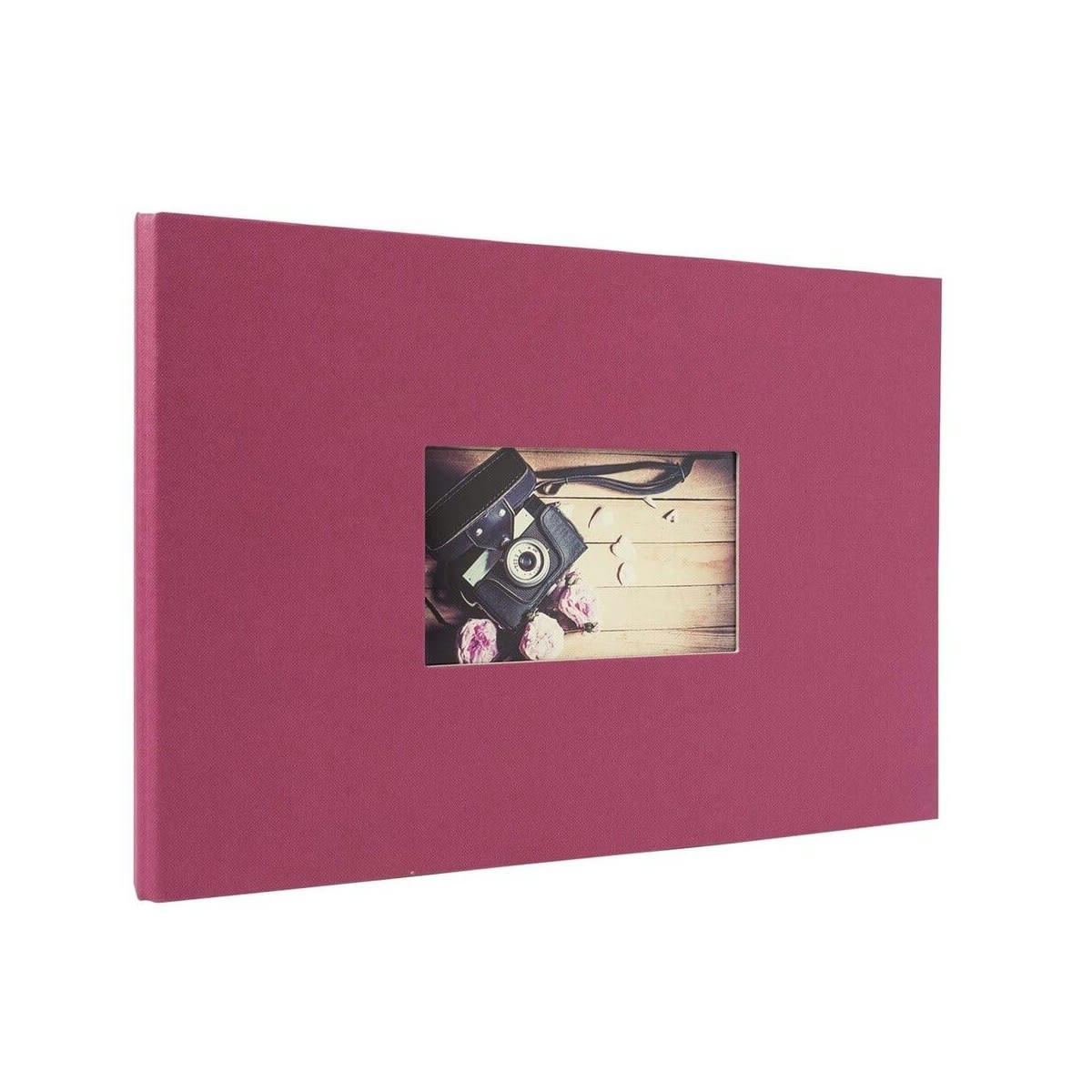 STUDIO - Album photo traditionnel framboise 60 pages 180 photos 10x15