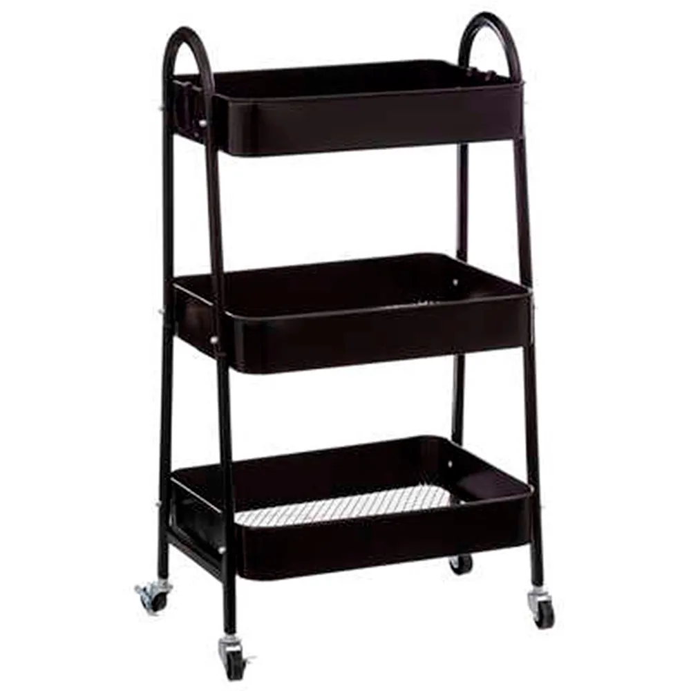 Five 3 levels metal kitchen trolley