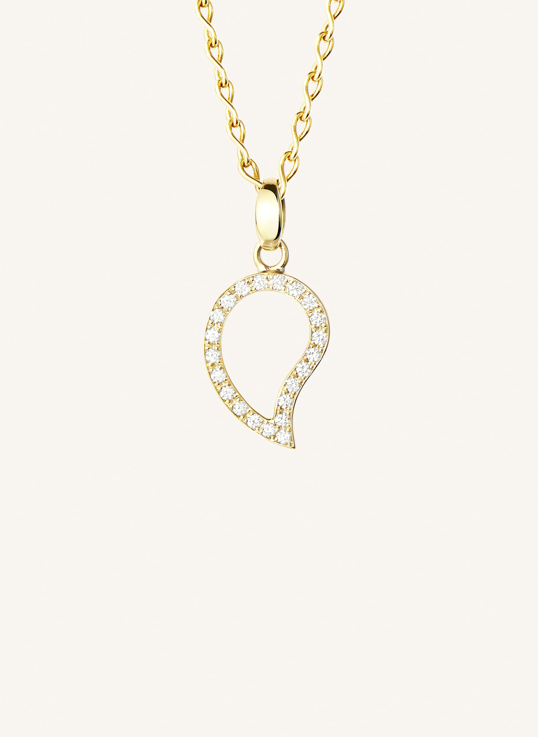 TAMARA COMOLLI Anhänger PENDANT SIGNATURE SMALL DIAMOND PAVÉ mit Diamant Pavé 18K Gelbgold