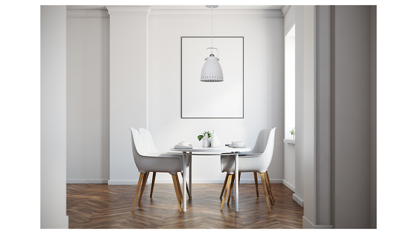 Lampa wisząca Franklin stalowa biała
