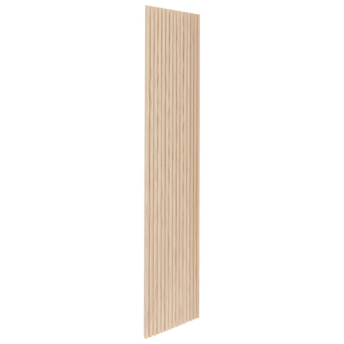 Decorative wall panel "Colva" Light oak effect, greige background, 240x60 cm