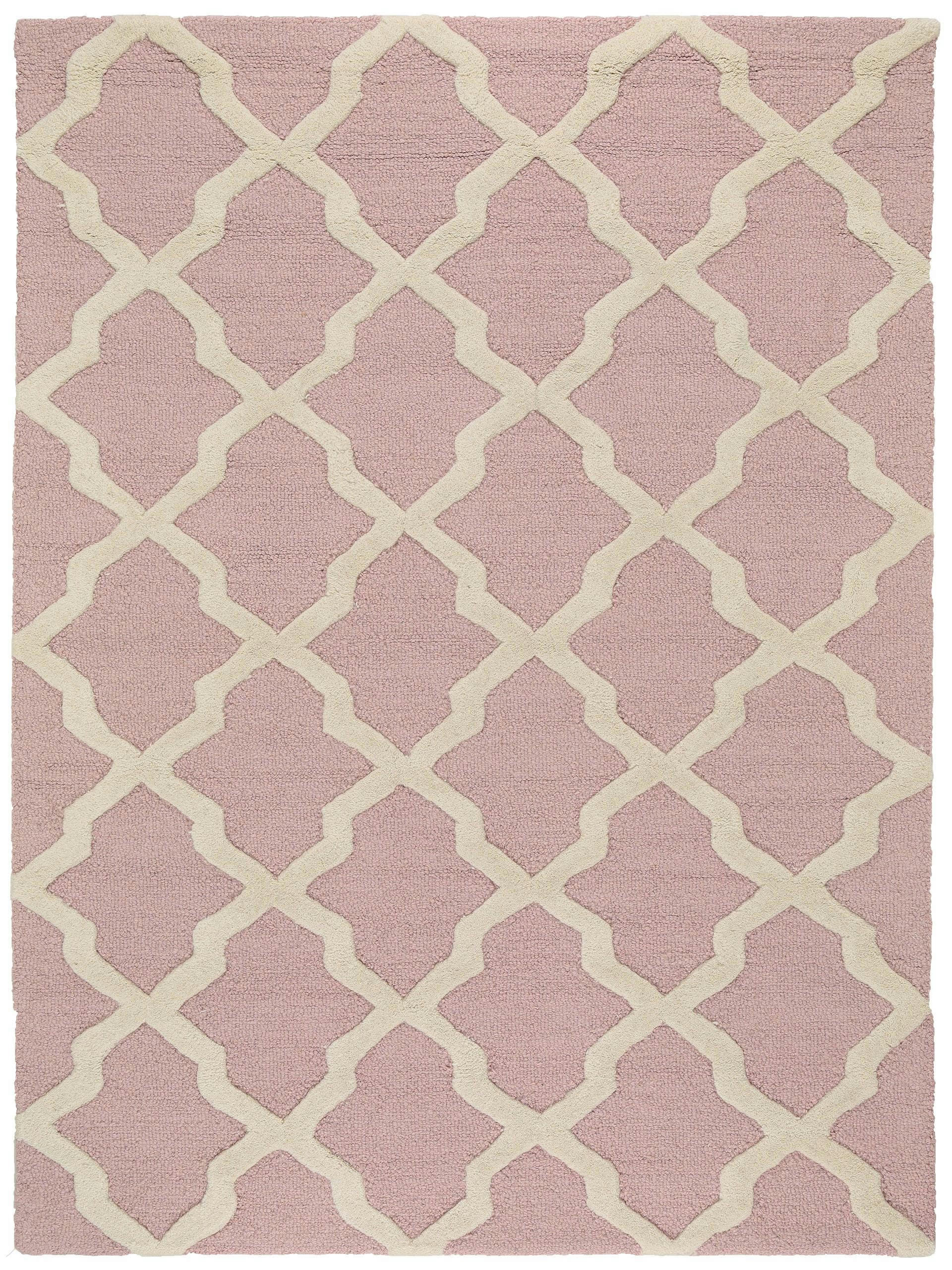 WINDSOR - Tapis de laine rose 80x150