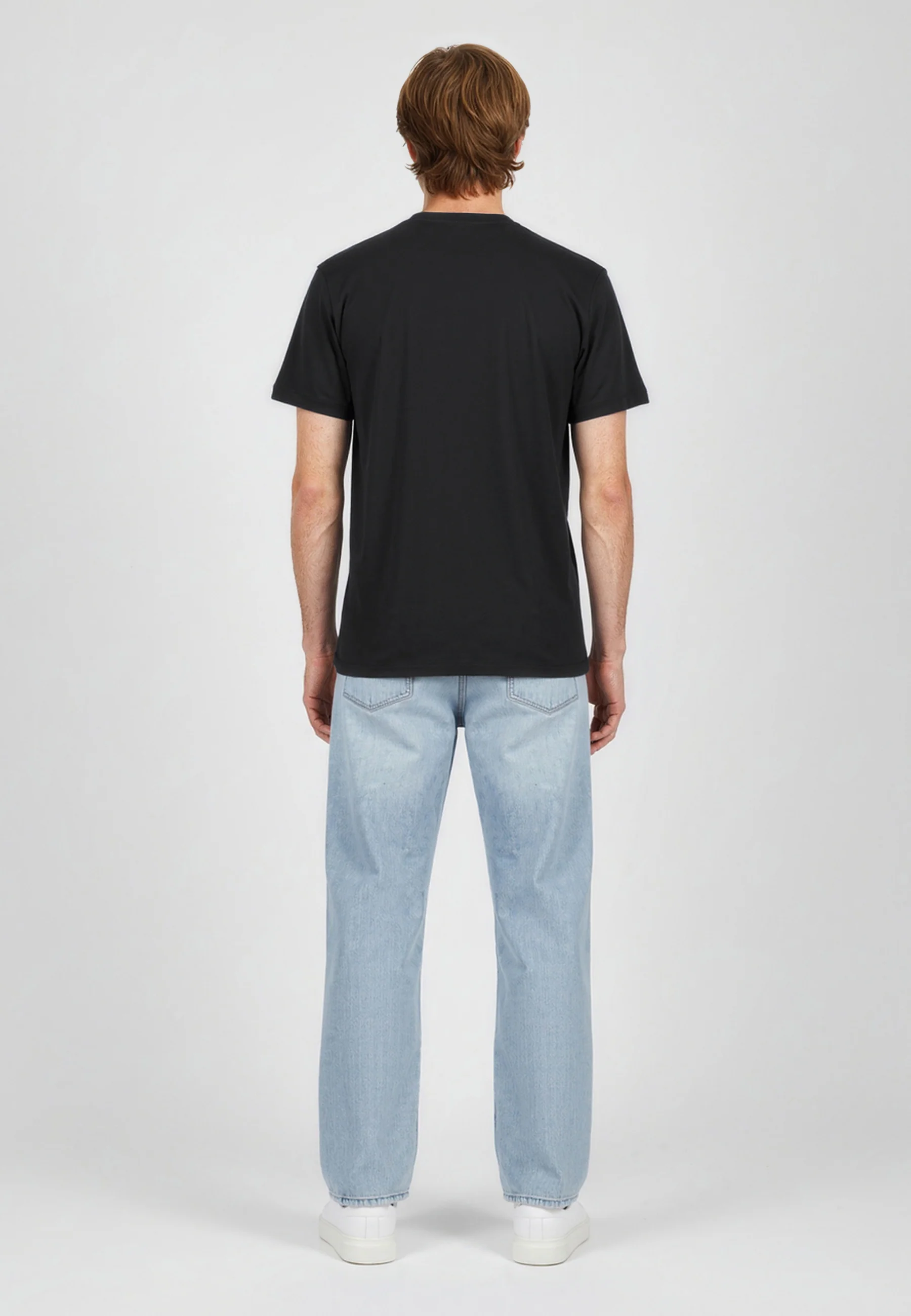 T-shirt manches courtes regular noir coton TIMEO