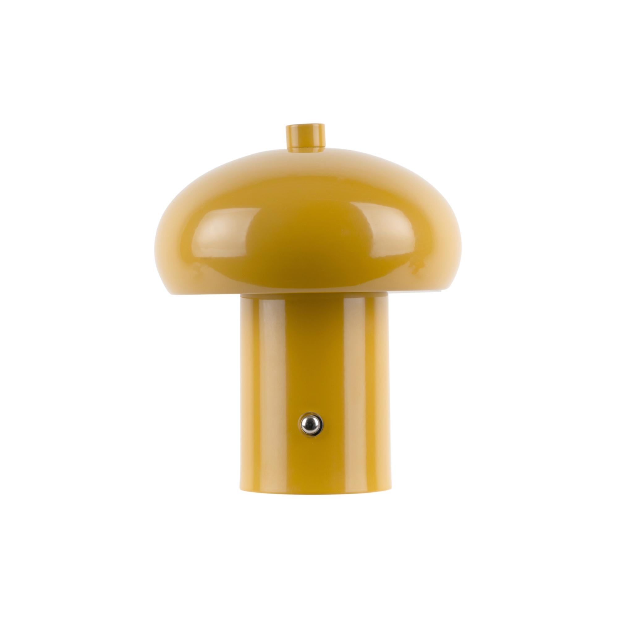Leitmotiv tafellamp Retro Seta LED - geel - 12.5x12.5x15cm - Paddenstoellamp