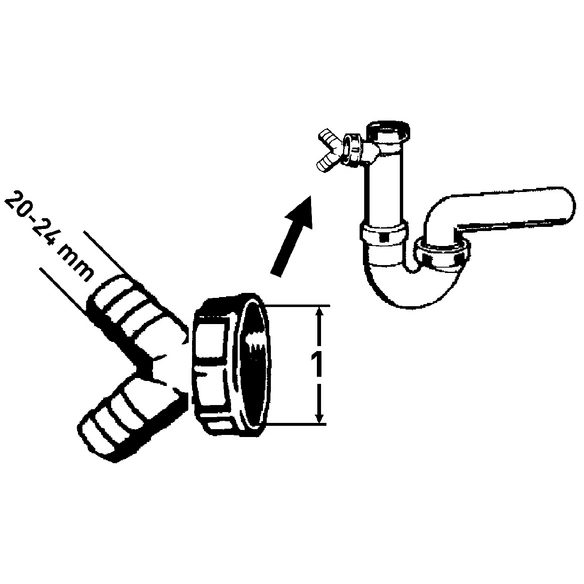 Ablauftechnik, für Spülen, Kunststoff