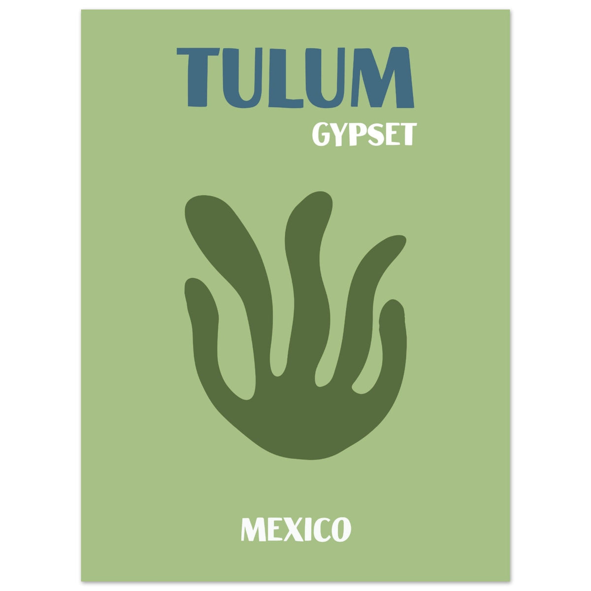 Artfulprints Poster Mexico - Tulum Gypset  - 30x40 cm - Groen