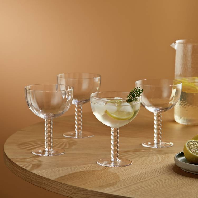 Habitat Bobbin Set of 4 Cocktail Glasses - Clear