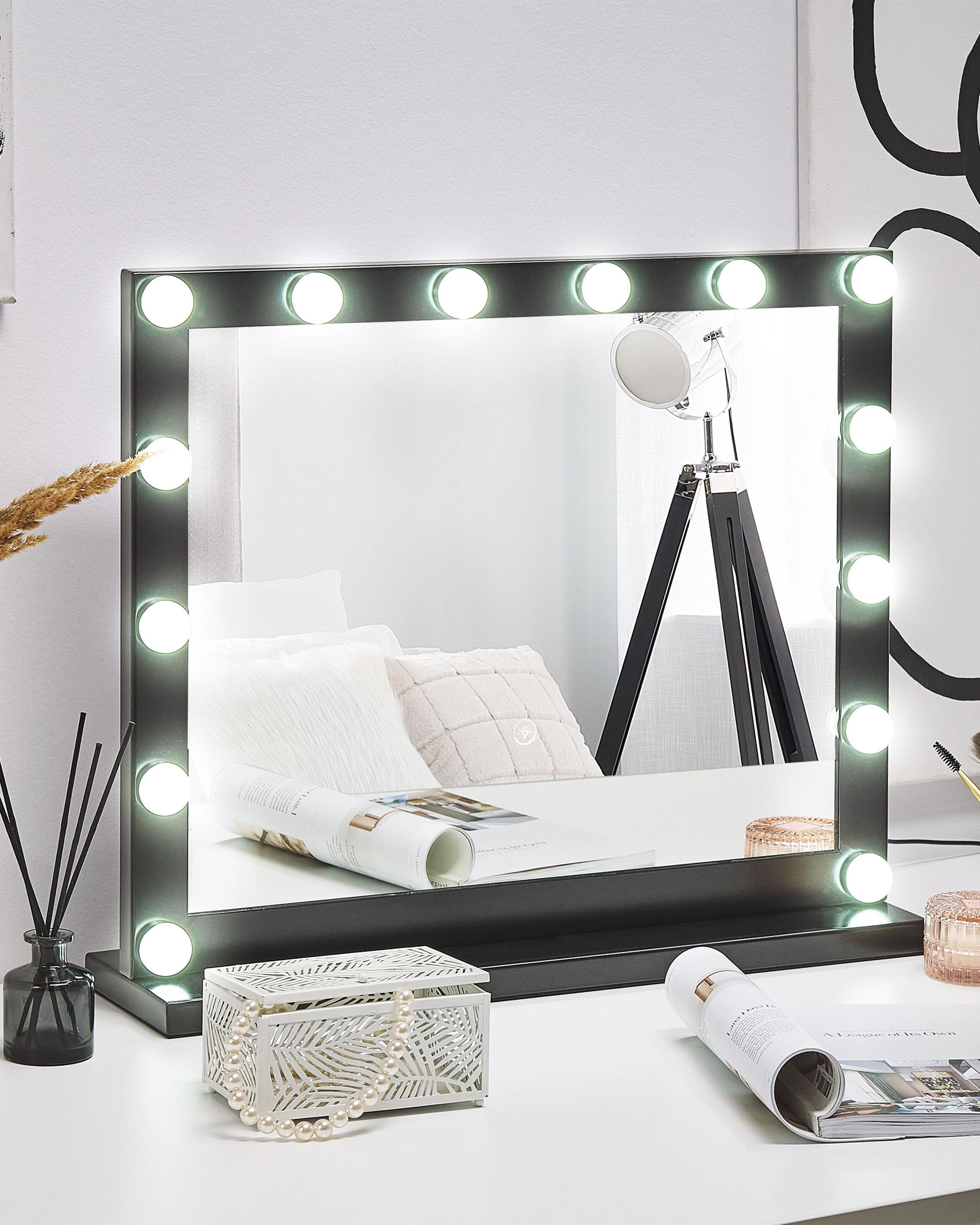 Dressing Table Mirror LED BEAUVOIR Black