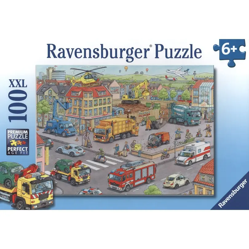 Puzzle 100-teilig Fahrzeuge in der Stadt