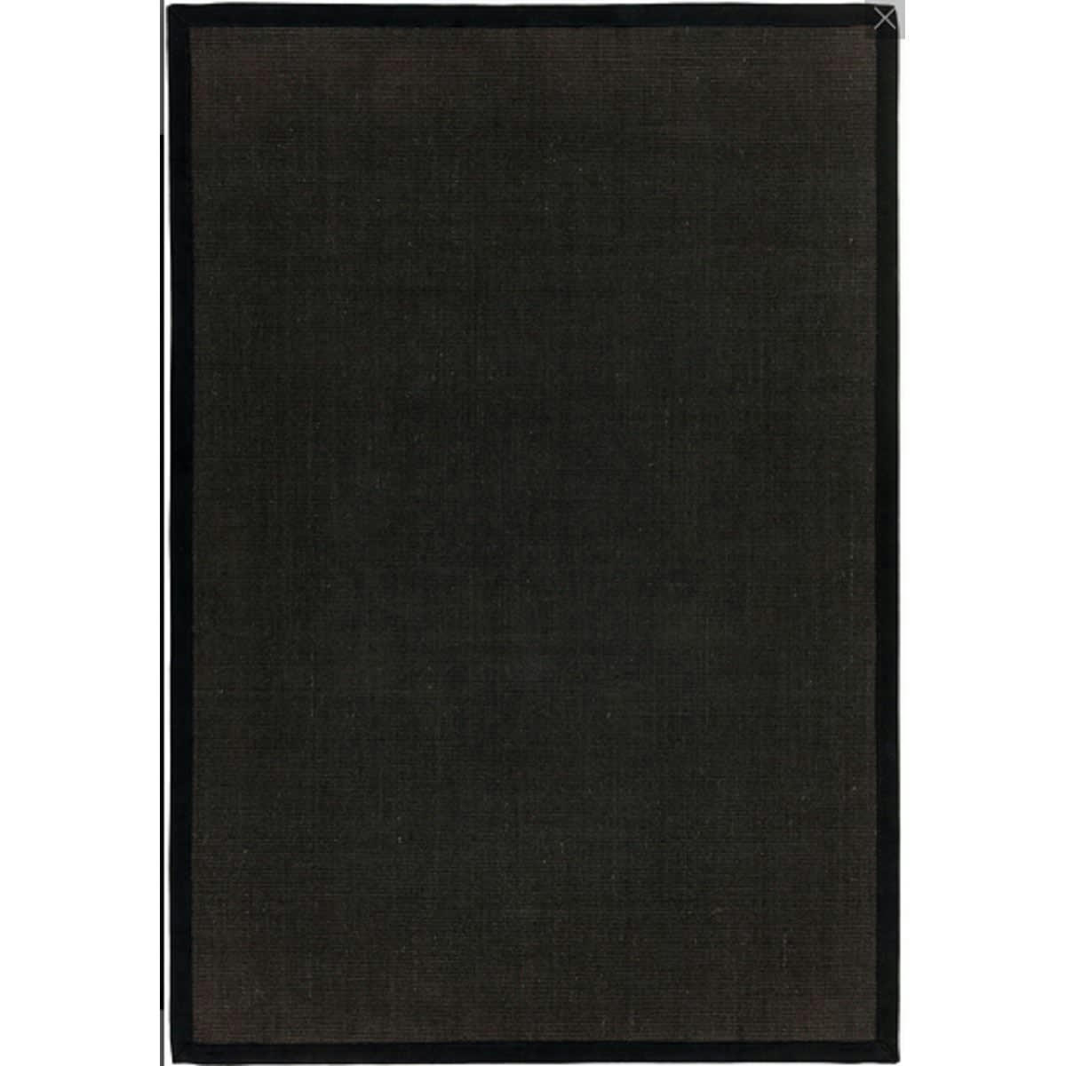 LINDO - Tapis en Fibre végétale Noir 68x240 cm