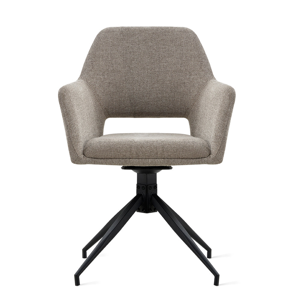 by fonQ Twist Eetkamerstoel - Linnen - Taupe