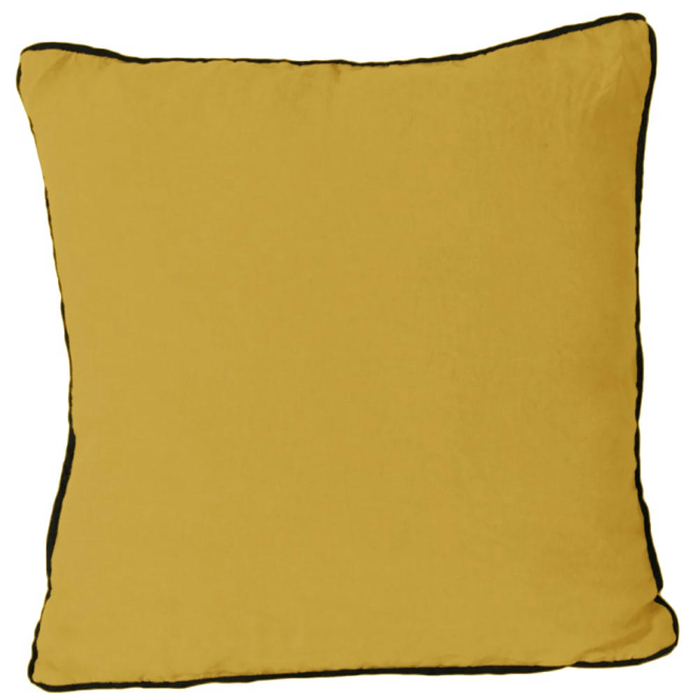 LIN - Housse de coussin pur lin lavé jaune 45x45