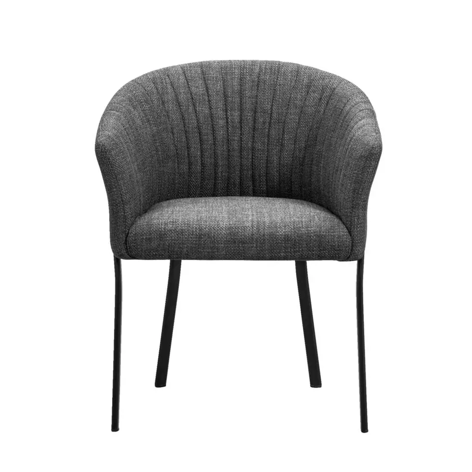 Eetkamerstoel Luigi - stof - antraciet