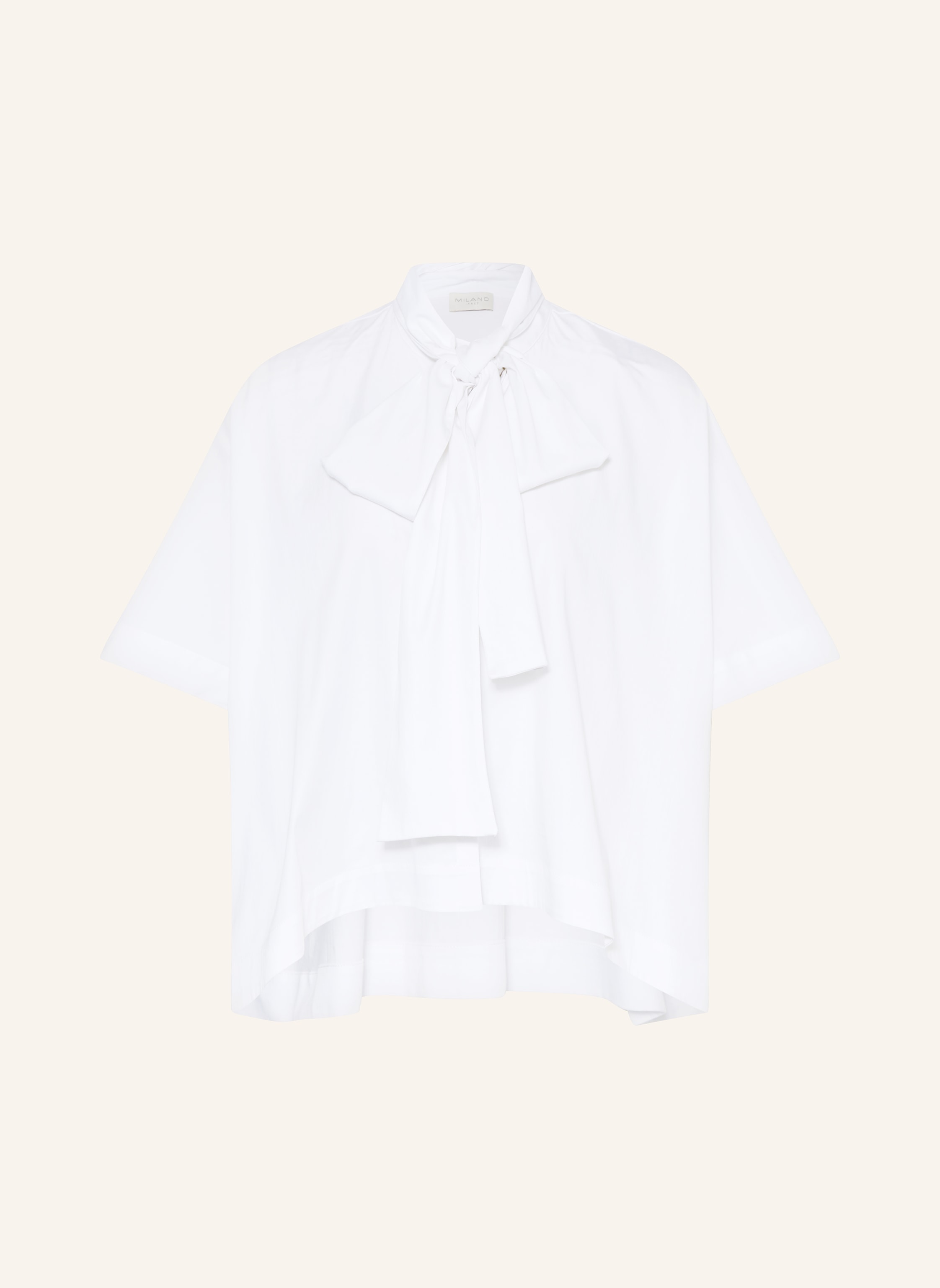 MILANO ITALY Oversized-Bluse mit abnehmbarer Schluppe