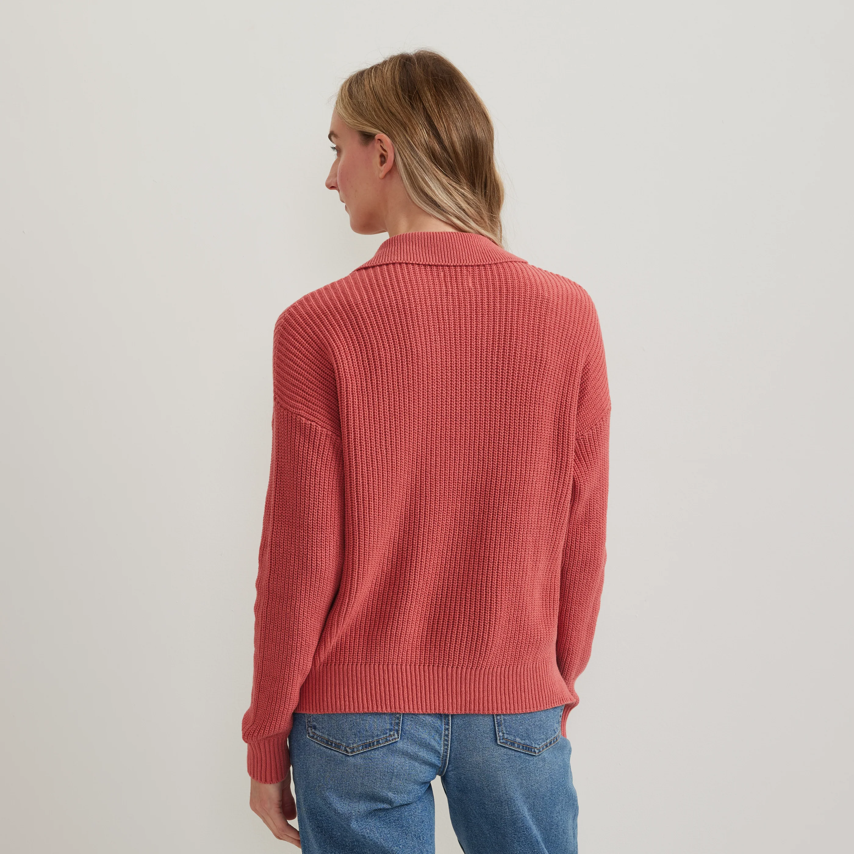 Women's Johnny Collar Polo Sweater