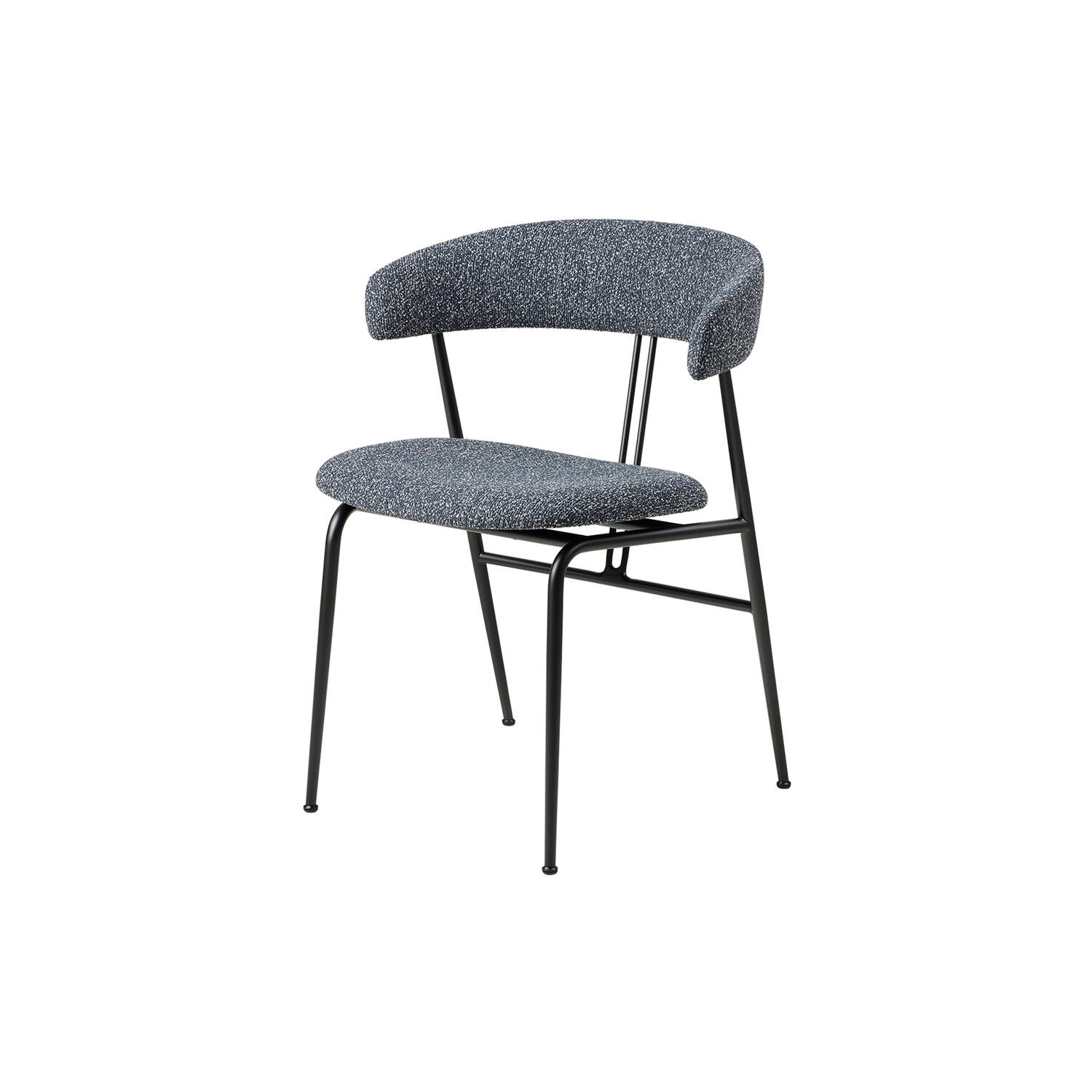 Violin Dining Chair, Around Boucl&eacute; 023/black matt