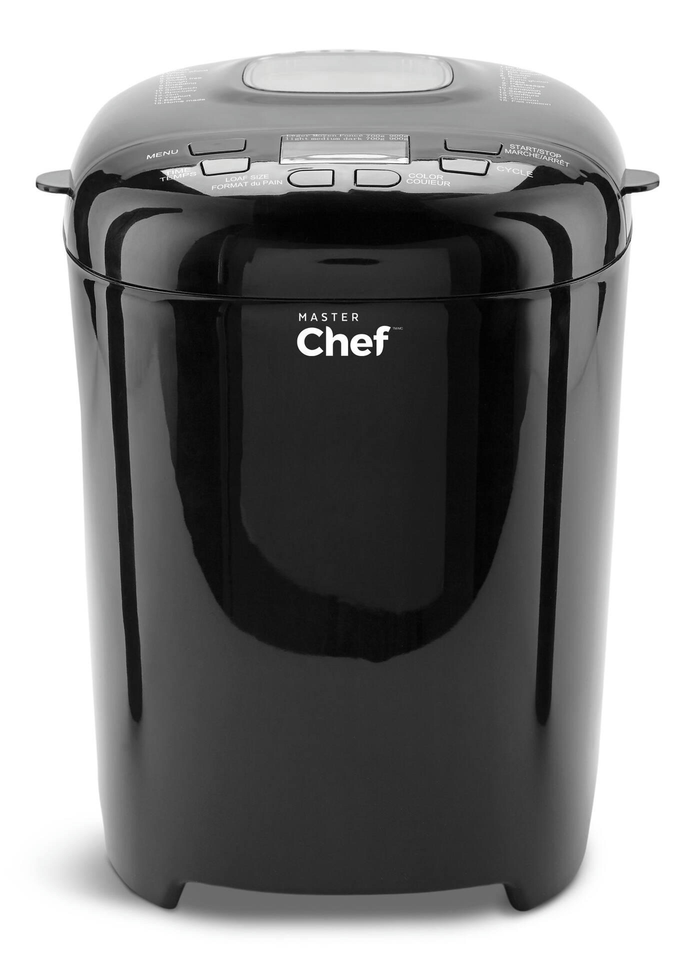 MASTER Chef Bread Maker w/ 12 Digital Functions, Black, 2lb