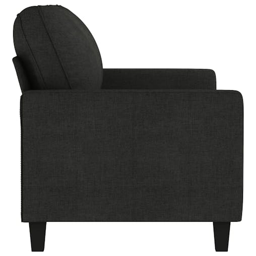 NNEVL 2-Seater Sofa Black 140 cm Fabric