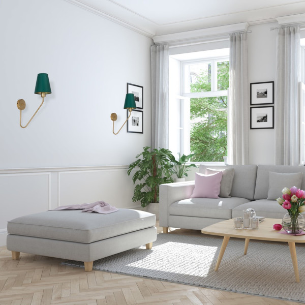 Kinkiet zielony VICTORIA 1xE27x60W wym:50x15x34cm IP20 Milagro