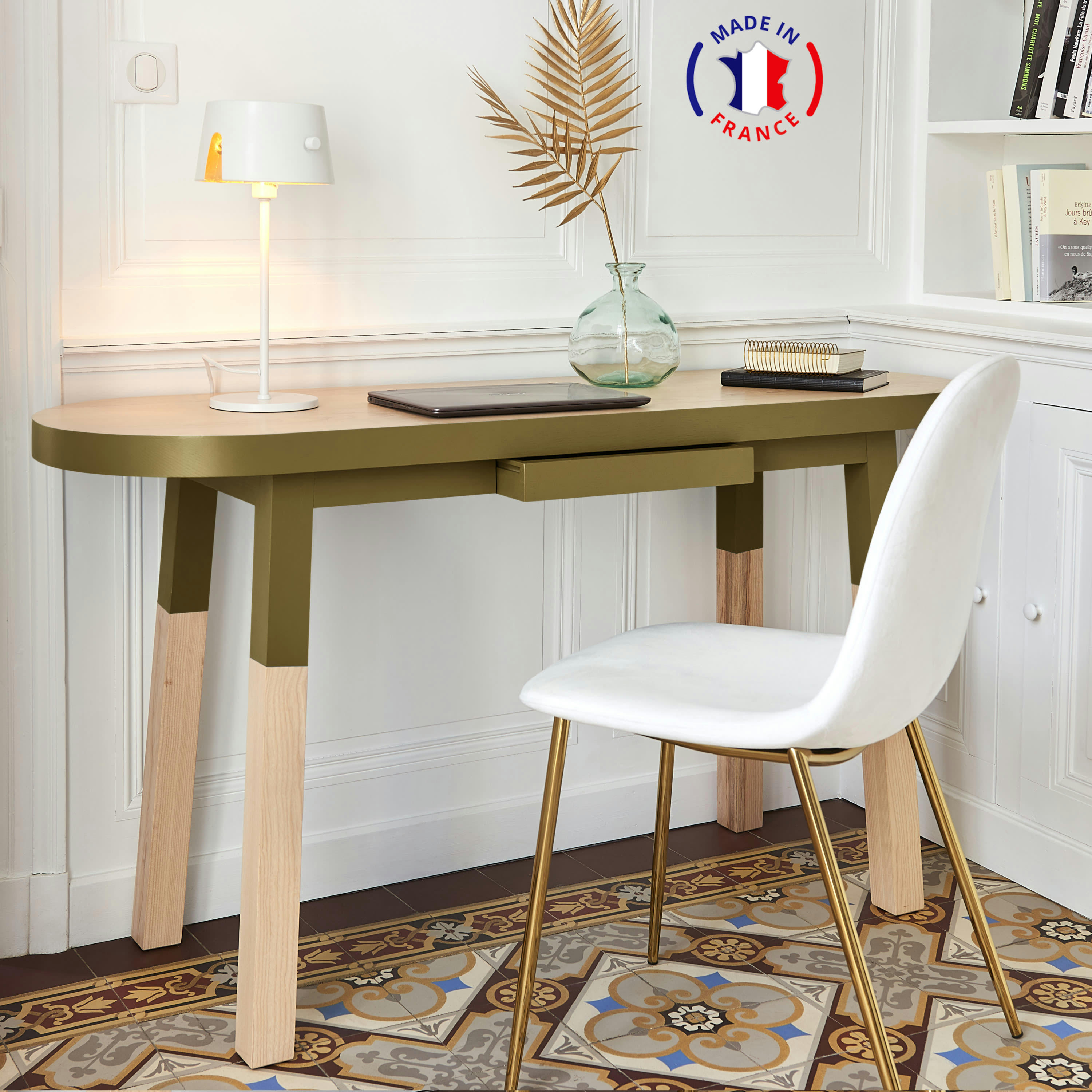 EGEE - Bureau Console 140 cm, 100% frêne massif