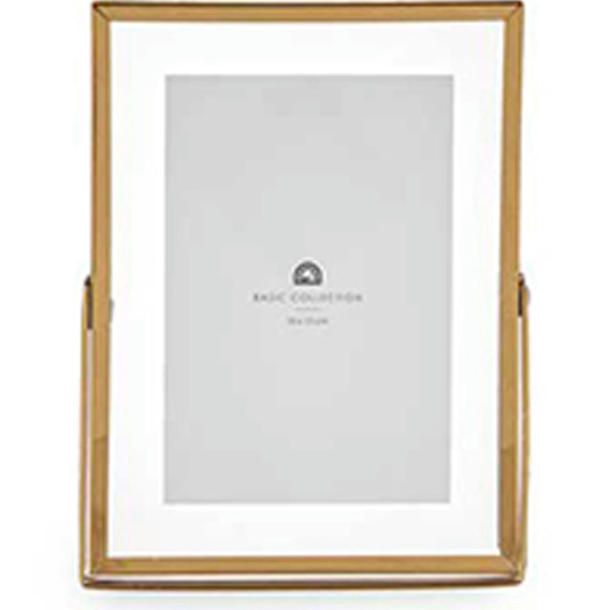 - Cadre photo à poser en métal doré et verre 10x15cm