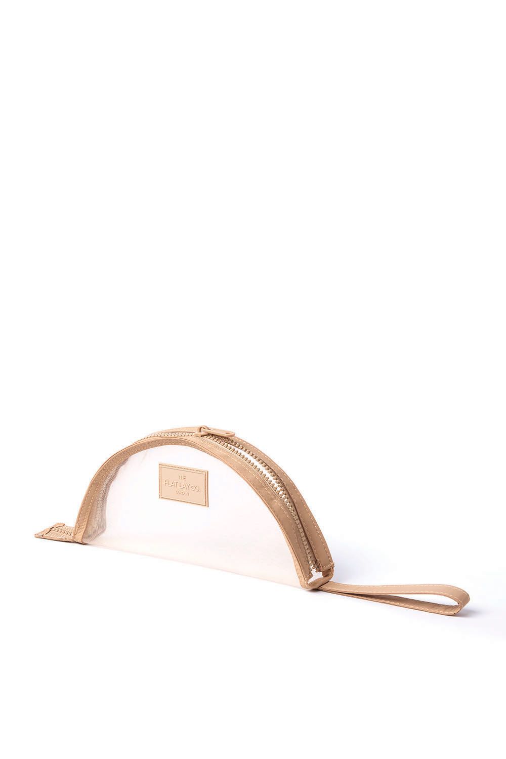 The Flat Lay Co Mesh Lunar Flat Lay Makeup Pouch - Taupe