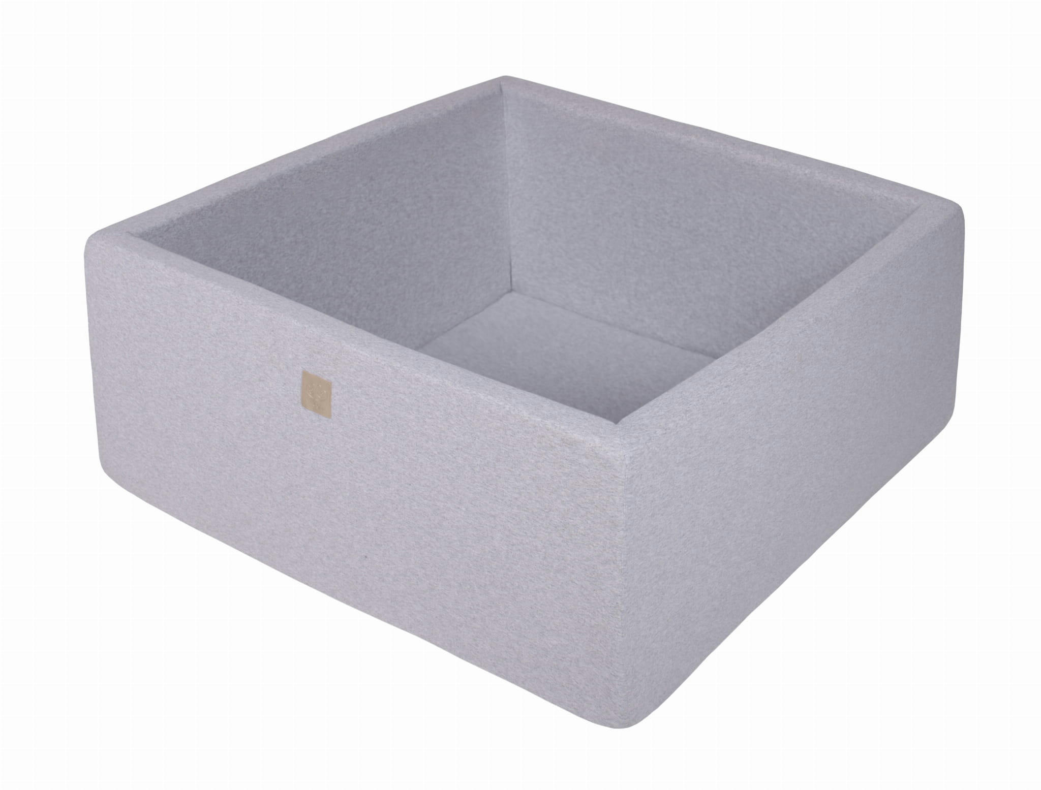 - Piscine sèche carrée pour enfants 90x90x40 sans balle Coton Gris clair