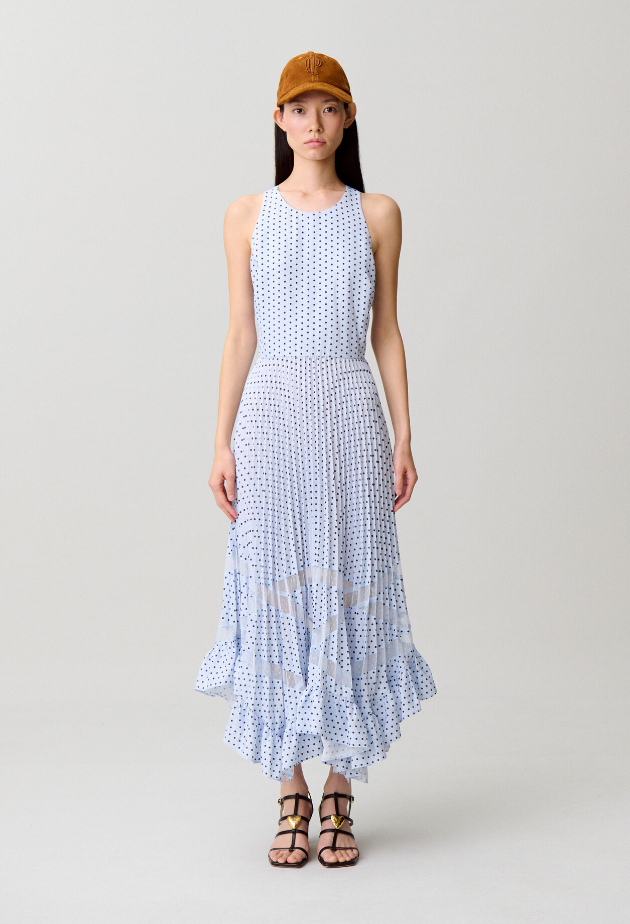 Robe midi à pois
