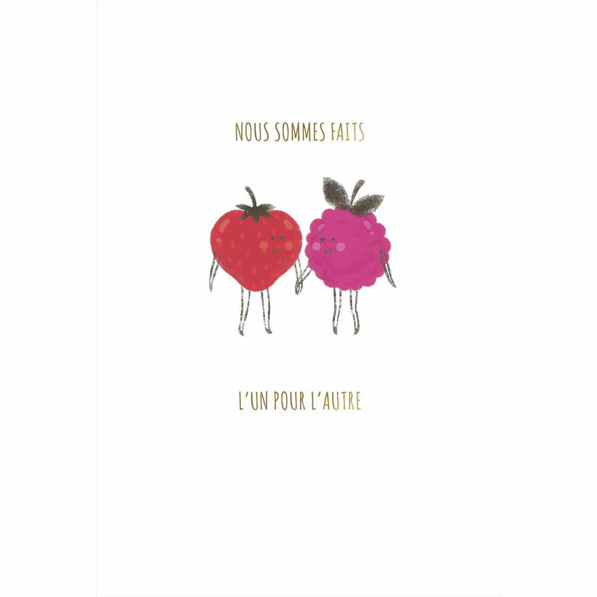 - Carte de voeux couple de fruits