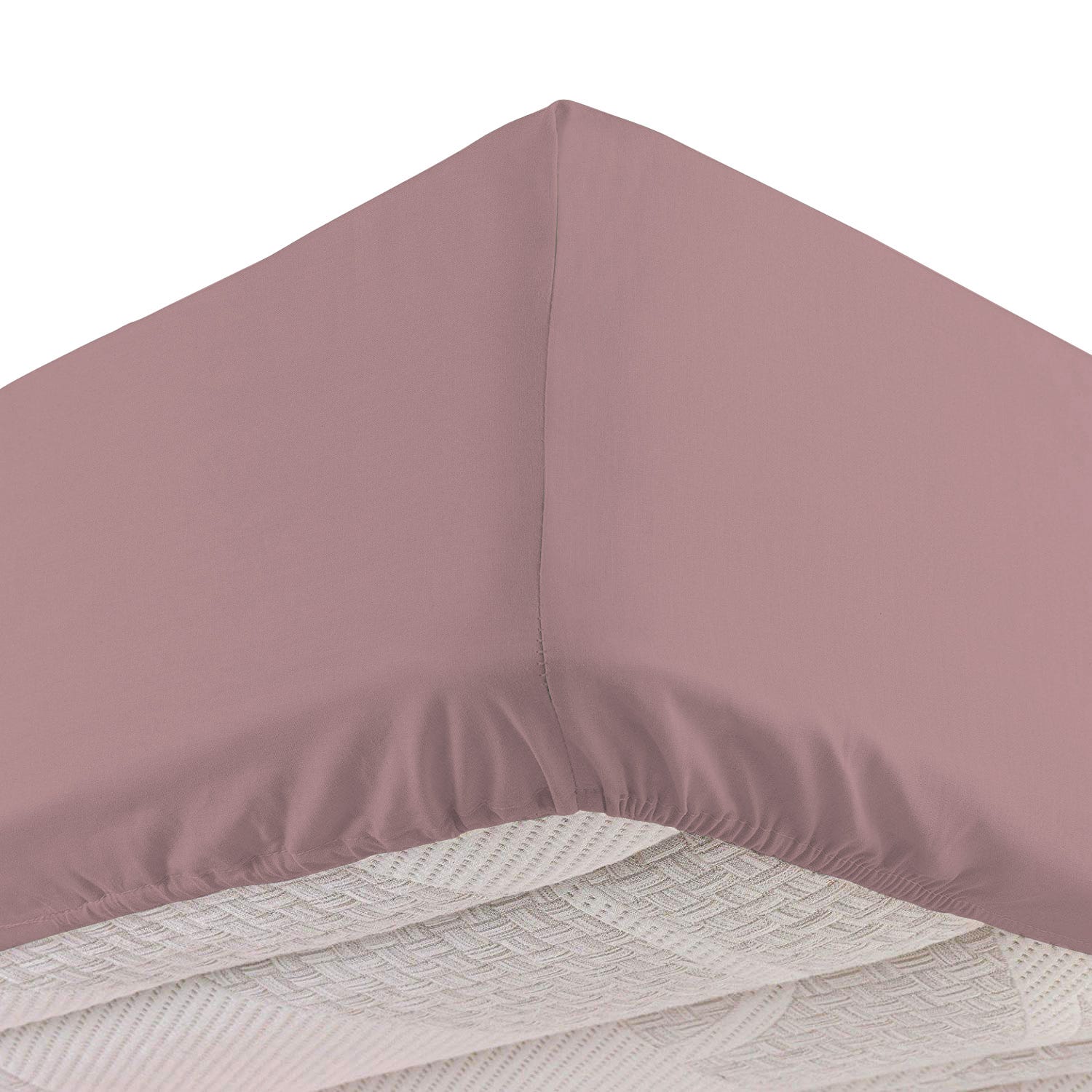 Completo letto matrimoniale in cotone percalle rosa