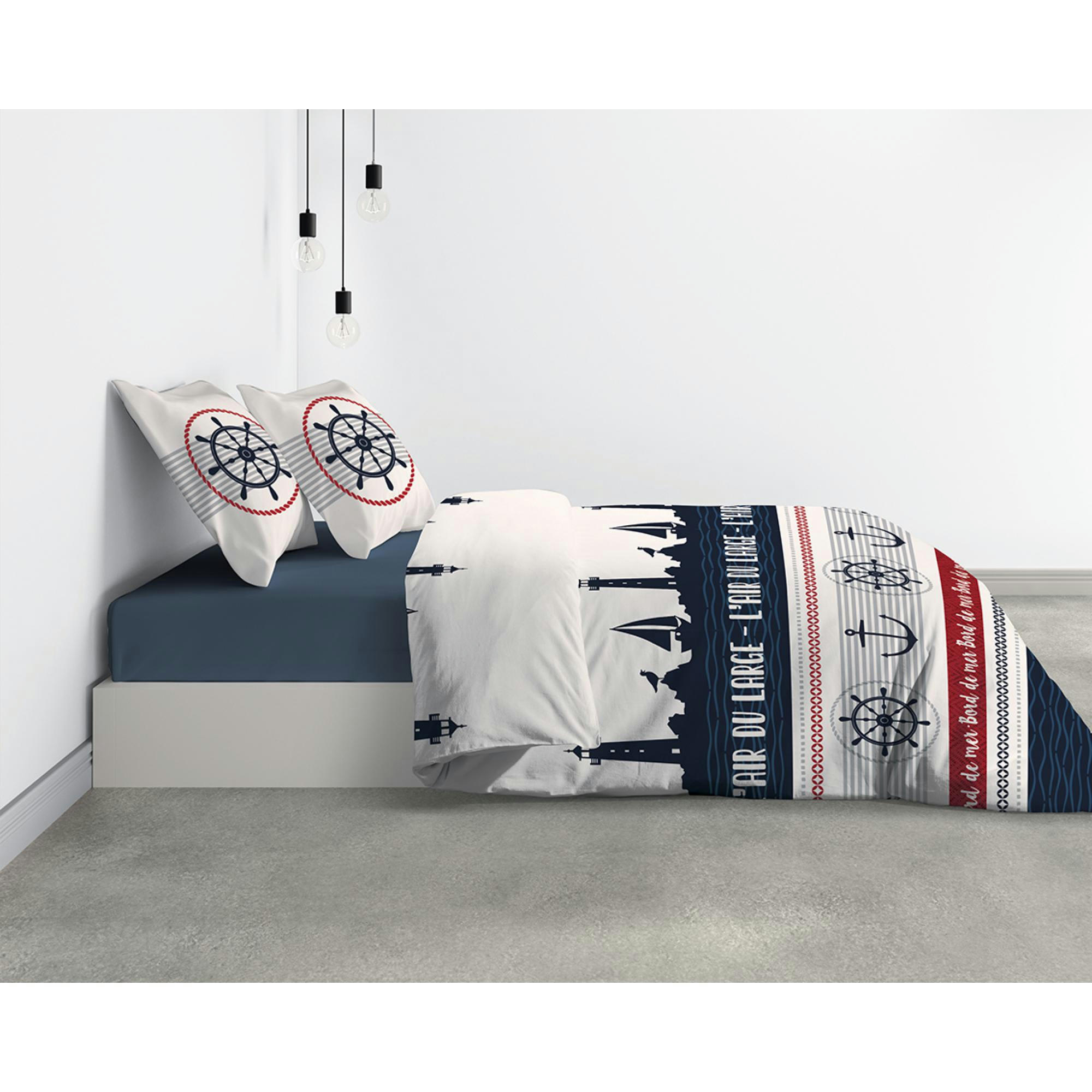 BABORD - Parure de lit 2 personnes  avec housse de couette et taies d'oreiller