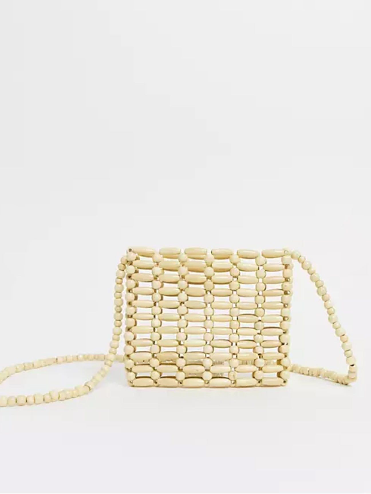 SVNX Wooden Beads Cross Body Bag