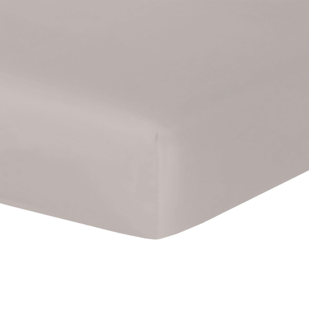 JULIA - Drap housse satin de coton  160x200x30 grège