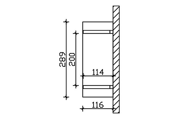 Auvent bois SKAN HOLZ Stralsund 2, 289x116cm, épicéa, traitement coloré anthracite