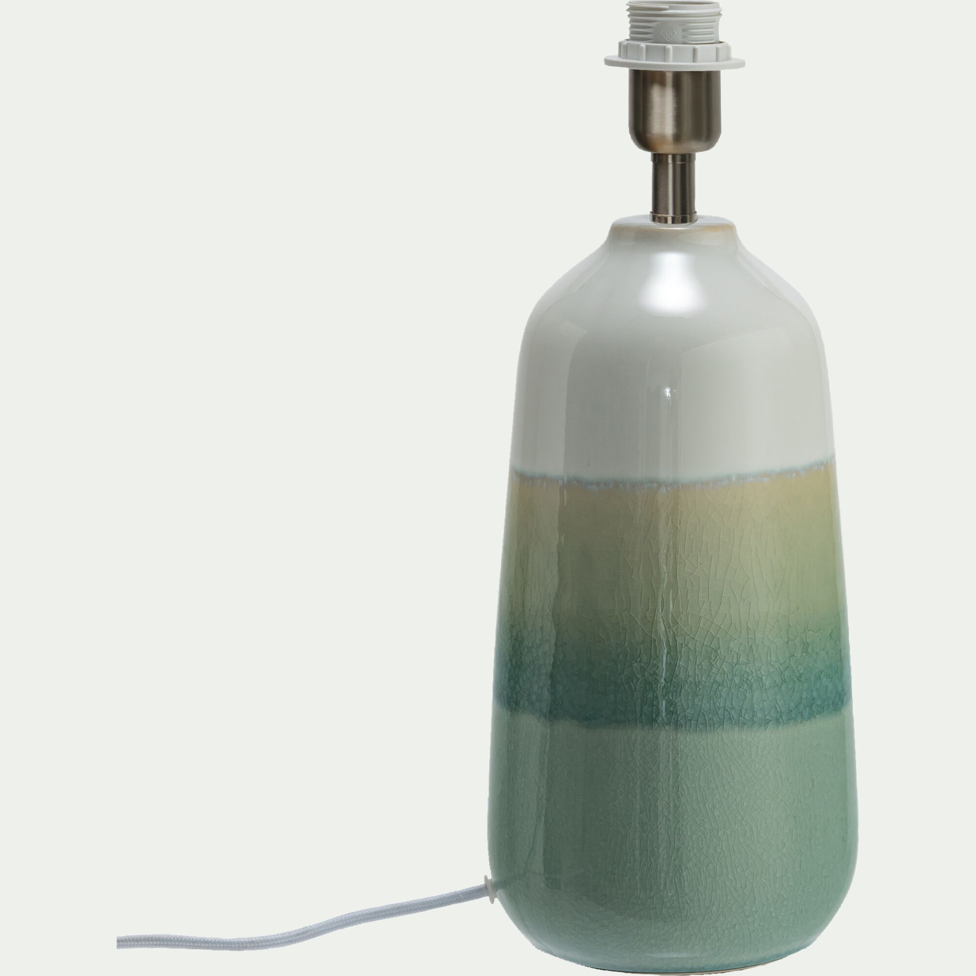 COLAS - Pied de lampe électrifé D14,5cm en grès - vert