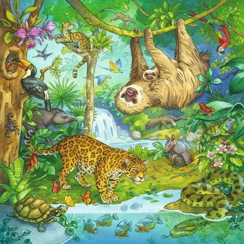 Puzzle 3er-Set Im Urwald