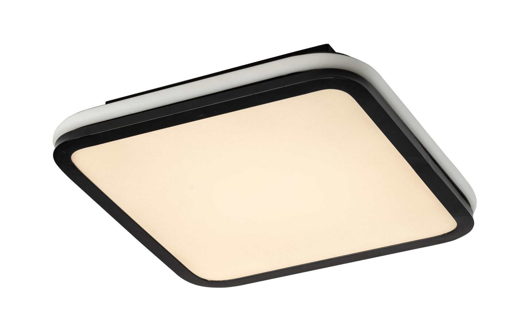 Plafon SERKAN z pilotem kwadratowy czarny LED 1x43W 35cm IP20 Rabalux