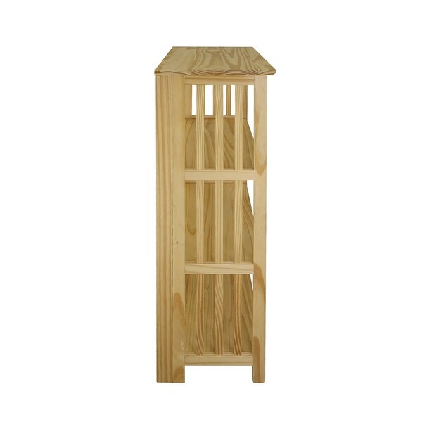 Soho Manhattan 4-Shelf Folding Bookcase 26" Wide - Natural